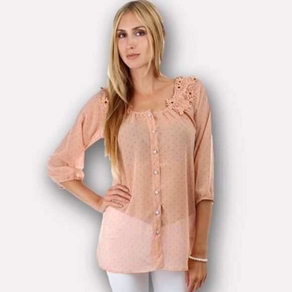 *Clearance* BKE Flowered Chiffon Blouse - Picture 2 of 3